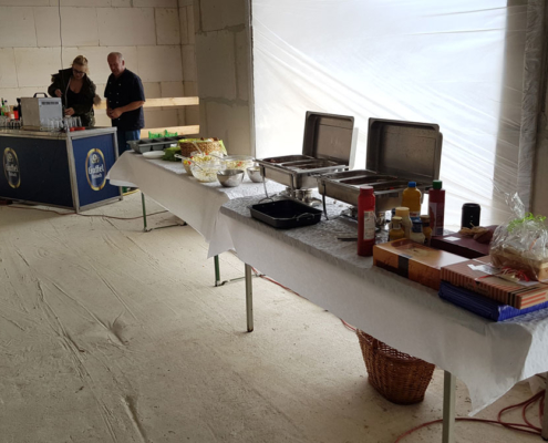 richtfest neues gebäude buffet