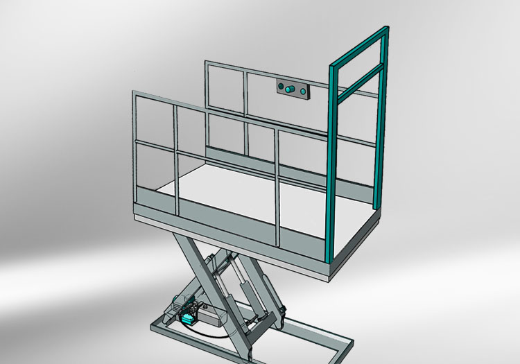 Auffahrkeil zu Flachform-Hubtisch, BxT 800x950 mm - Borrmann Shop