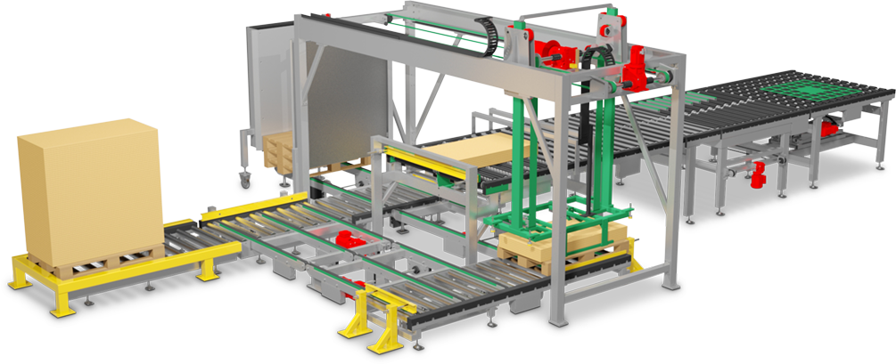 Fully automated palletizing plates