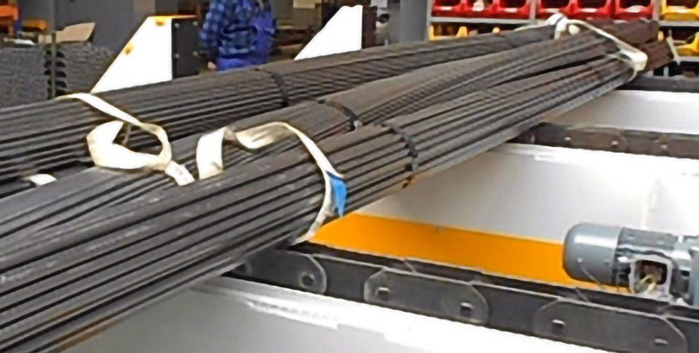 Round steel full profiles Chain conveyor