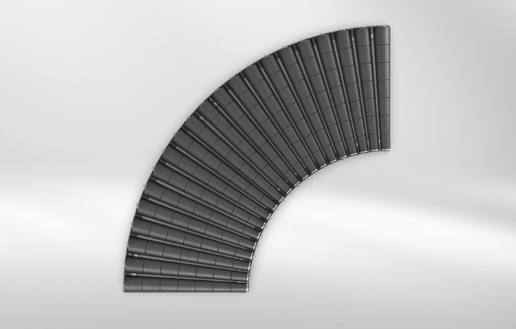 Roller conveyor curve