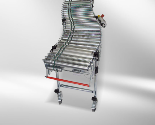 Scissor roller conveyor