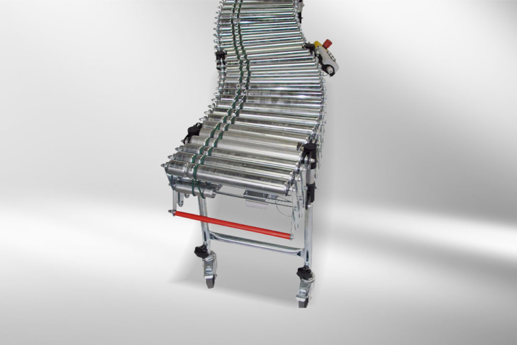 Scissor roller conveyor