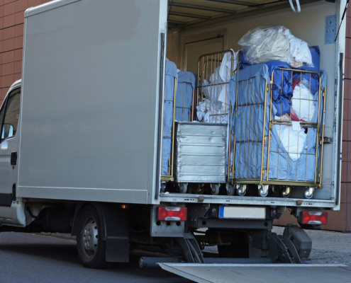 truck with laundry van