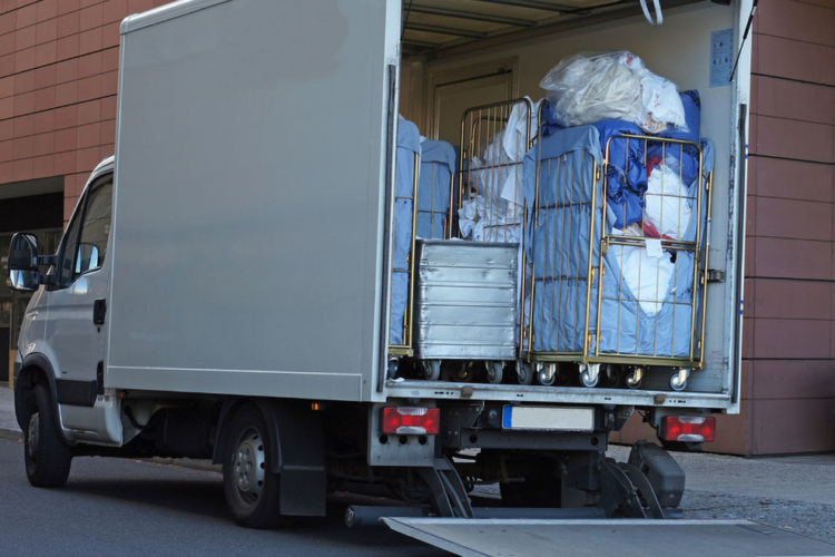 truck with laundry van