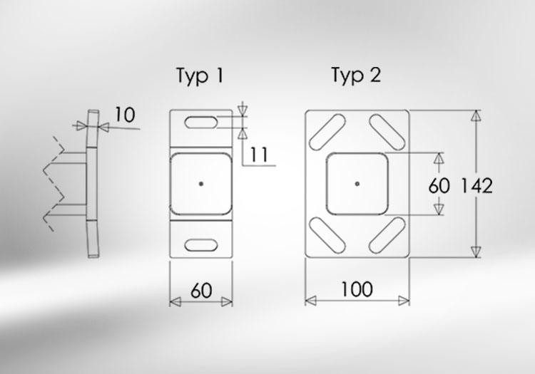 visualization protective enclosure support